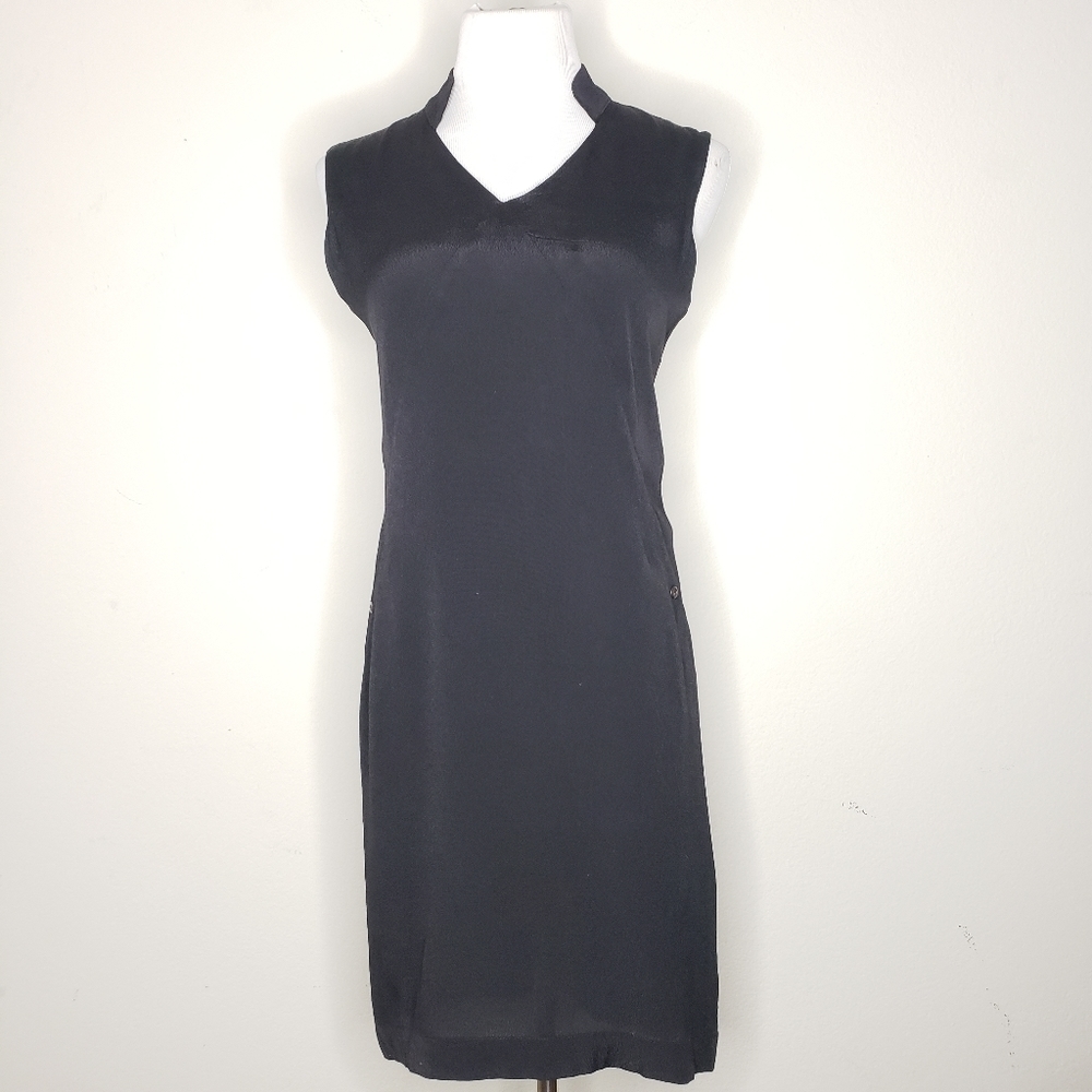 Simply Noelle Black Sleeveless Dress Tunic S-M Pockets
